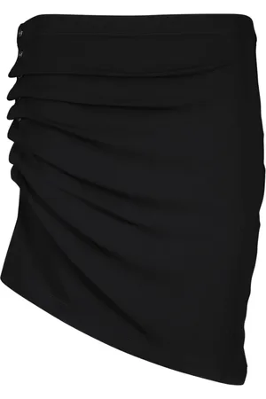 Paco rabanne Spódnice, Kobieta, Czarny, S, Spódnica drapowana z czarnej wiskozy