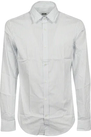 Mauro Grifoni Koszule, Mężczyzna, Biały, S, Koszule w Paski Slim Fit