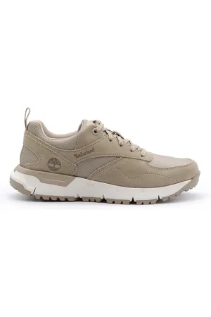 Timberland Buty, Mężczyzna, Beżowy, 40 1/2 EU, Beżowe Skórzane Sneakersy Premium Styl