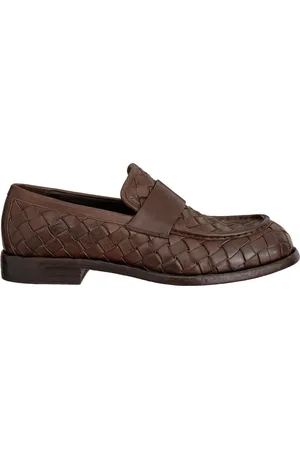 Officine creative Buty, Mężczyzna, brązowy, 44 EU, Pleciony skórzany but casualowy