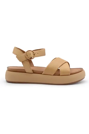 Inuovo Buty, Kobieta, Beżowy, 39 EU, Sandały z krzyżującymi się paskami