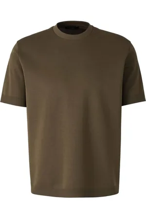 HERNO Koszulki, Mężczyzna, Zielony, 4XL, Zielony T-shirt z Okrągłym Dekoltem
