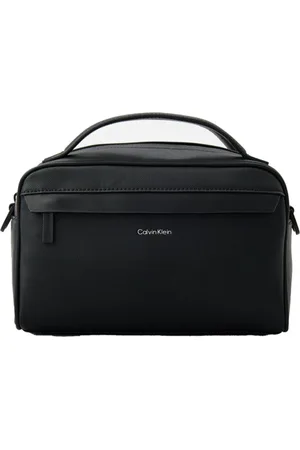 Calvin Klein Torebki, Mężczyzna, Czarny, ONE SIZE, Skóra, Kornik Caviar Sztuczna Skóra Torebka