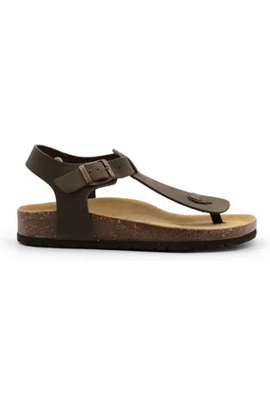 BioNatura Buty, Kobieta, brązowy, 39 EU, Brązowe sandały na koturnie z korka