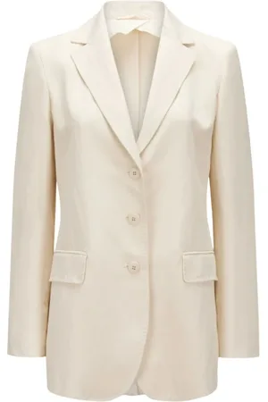 Max Mara Kurtki, Kobieta, Beżowy, S, Ivory Kurtki dla Kobiet