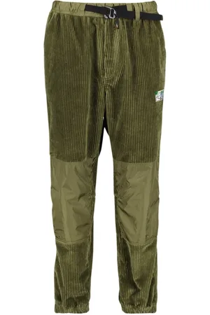 Moncler Spodnie, Mężczyzna, Zielony, S, Sztruksowe spodnie męskie