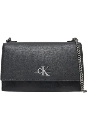 Calvin Klein Torebki, Kobieta, Czarny, ONE SIZE, Len, Czarna Torebka z Poliuretanu Elegancki Design Kobiety