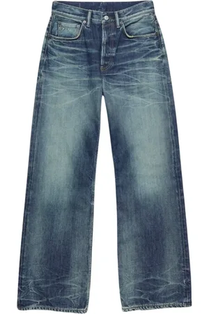 Acne Studios Jeansy, Mężczyzna, Niebieski, W28, Granatowe Straight Leg Jeansy