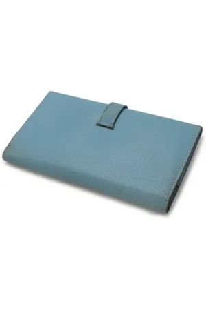 Hermès Pre-owned, Kobieta, Niebieski, ONE SIZE, Skóra, Pre-owned skórzane portfele