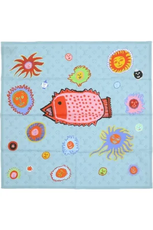 LOUIS VUITTON Pre-owned, Kobieta, Wielobarwność, ONE SIZE, Bawełna, Pre-owned Cotton scarves