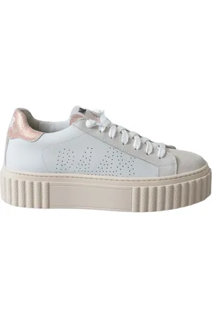 P448 Buty, Kobieta, Biały, 38 EU, Wyrafinowane Skórzane Sneakersy