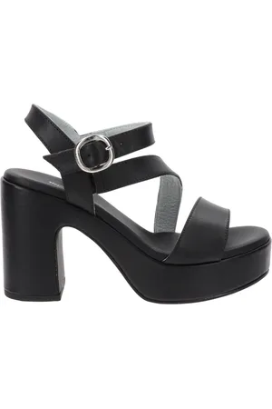 Nero Giardini Buty, Kobieta, Czarny, 36 EU, Eleganckie skórzane sandały
