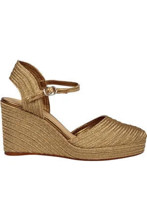 Castaner Buty, Kobieta, Żółty, 40 EU, Metallic Weave Espadryle na koturnie