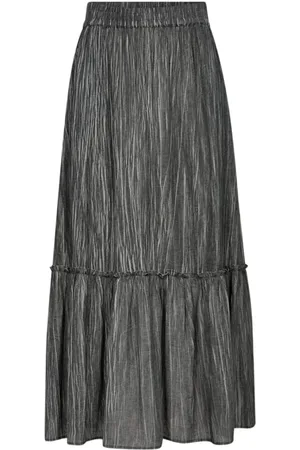 Co`Couture Spódnice, Kobieta, Szary, L, Softcc Dye Gypsy Skirt Anthracite