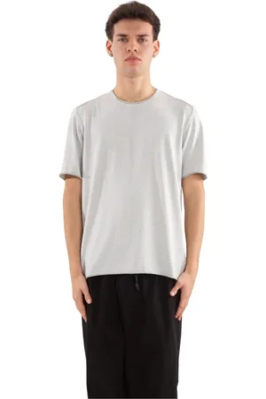 TRANSIT Koszulki, Mężczyzna, Biały, L, T-shirt z Włóczki Vanisé z Bawełny