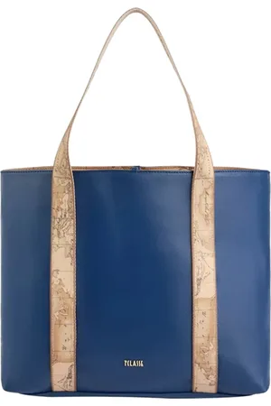 ALVIERO MARTINI 1A CLASSE Torebki, Kobieta, Niebieski, ONE SIZE, Niebieska Torba Reversible Shopping Geo Classic