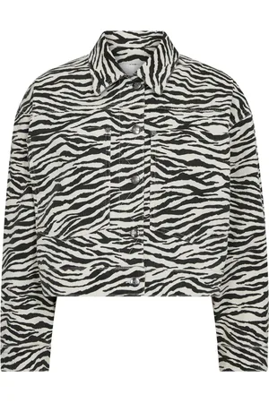 Co`Couture Bluzki, Kobieta, Wielobarwność, M, Bawełna, Zioncc Zebra Crop Jacket