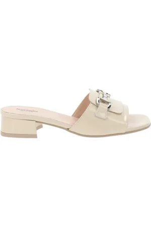 Nero Giardini Buty, Kobieta, Beżowy, 37 EU, Skórzane Sandały Damskie Elegancki Styl