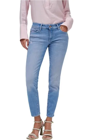 Salsa Jeansy, Kobieta, Niebieski, W30 L28, Wonder Skinny Cropped Jeansy