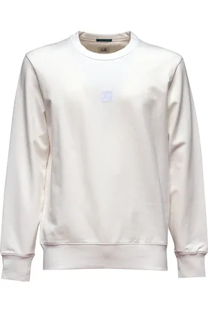 C.P. Company Bluzy, Mężczyzna, Biały, M, Biała Metropolis Crewneck Sweatshirt