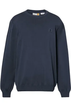 Timberland Bluzy, Mężczyzna, Niebieski, M, Niebieski Sweter Vintage Regular Fit