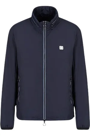 Armani Exchange Kurtki, Mężczyzna, Niebieski, M, Poliester, Lekka Kurtka