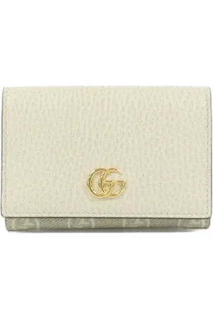 Gucci Pre-owned, Kobieta, Beżowy, ONE SIZE, Skóra, Pre-owned skórzane portfele