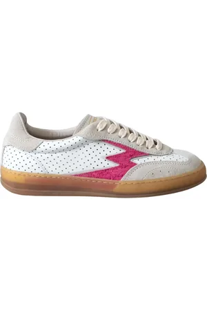 MOA MASTER OF ARTS Buty, Kobieta, Biały, 38 EU, Wiśnia Biała Perforowane Skórzane Sneakersy