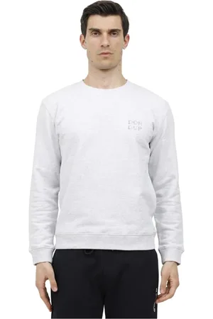 Dondup Bluzy, Mężczyzna, Szary, S, Bluza z nadrukiem logo