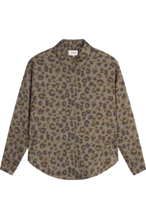 Bash Bluzki, Kobieta, brązowy, M, Oversize Shirt Billie w Panterkę