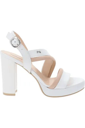 Nero Giardini Buty, Kobieta, Biały, 39 EU, Skórzane buty na wysokim obcasie dla kobiet