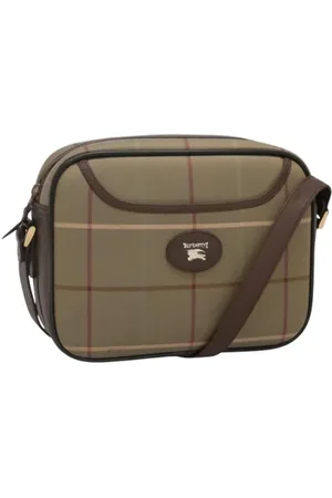Burberry Pre-owned, Kobieta, Beżowy, ONE SIZE, Pre-owned Canvas shoulder-bags