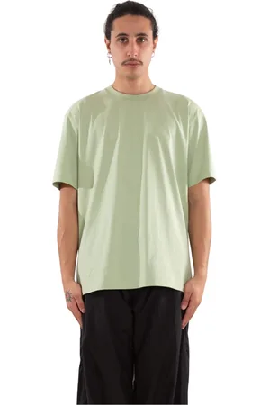 Y-3 Koszulki, Mężczyzna, Zielony, M, Zwykły T-shirt z tonalnym logo