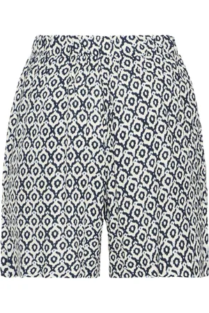 Ichi Szorty, Kobieta, Wielobarwność, XL, Eclipse Ikat Tile Aop Cropped Shorts