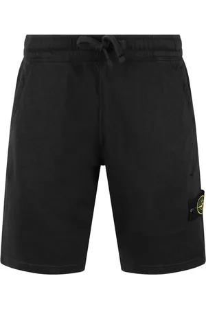 Stone Island Szorty, Mężczyzna, Czarny, M, Bawełniane Szorty z Logo Badge