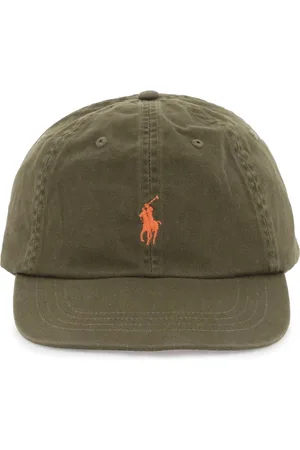 Ralph Lauren Akcesoria, unisex, Zielony, ONE SIZE, Klasyczna Czapka Baseballowa z Bawełnianej Tkaniny Haftowana