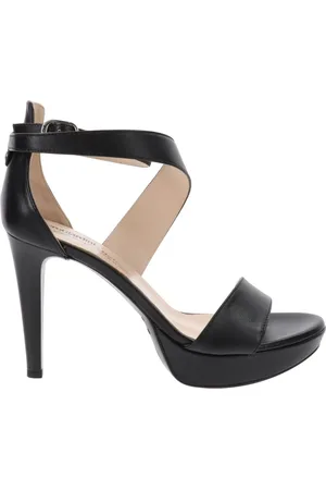 Nero Giardini Buty, Kobieta, Czarny, 37 EU, Skóra, Czarne Skórzane Buty na Wysokim Obcasie