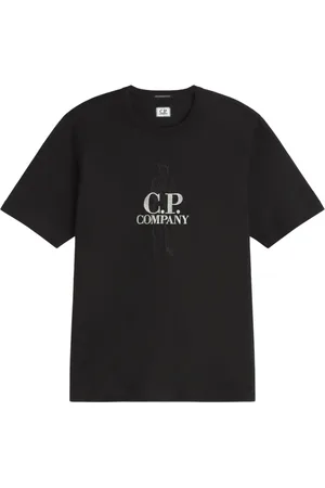 C.P. Company Koszulki, Mężczyzna, Czarny, XL, T-shirt z krótkim rękawem - Współczesny styl sportowy