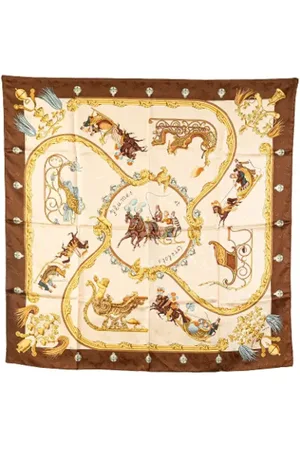 Hermès Pre-owned, Kobieta, Beżowy, ONE SIZE, Pre-owned Silk scarves
