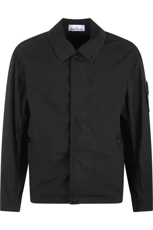 Stone Island Kurtki, Mężczyzna, Czarny, M, Nylon, Lekka Kurtka Nylonowa z Matowym Wykończeniem