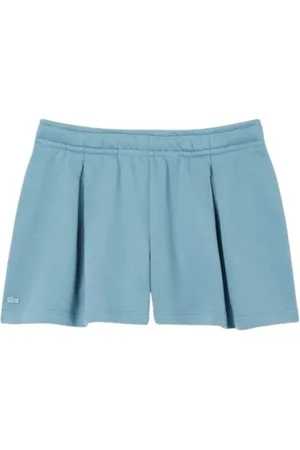Lacoste Szorty, Kobieta, Niebieski, S, Haftowany Krokodyl Midi Bawełniane Szorty