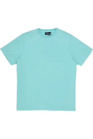 DOLLY NOIRE Koszulki, Mężczyzna, Niebieski, L, Turkusowa Acid Wash Tee Męska Koszulka