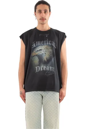 MISBHV Koszulki, Mężczyzna, Czarny, XL, Czarna Koszulka Muscle American Dream