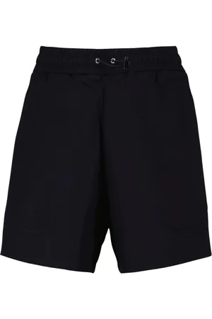 Moncler Szorty, Kobieta, Niebieski, S, Bawełna, Bawełna Prosty Krój Logo Kieszeń Sznurek