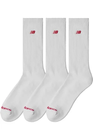 New Balance Bielizna, Mężczyzna, Biały, M, Bawełna, Skarpetki z Logo Patch 3-Pack Białe