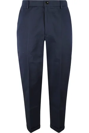 Kenzo Spodnie, Mężczyzna, Niebieski, W42, Bawełna, Klasyczne spodnie Chino