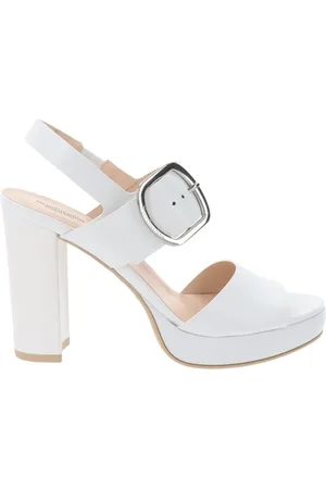 Nero Giardini Buty, Kobieta, Biały, 39 EU, Skórzane buty na wysokim obcasie dla kobiet
