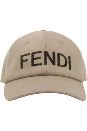 Fendi Akcesoria, Mężczyzna, Beżowy, ONE SIZE, Regulowana Czapka Baseballowa, Elegancki Styl