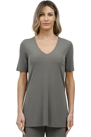 Max Mara Koszulki, Kobieta, Zielony, S, T-shirt z dżerseju dla stylowego wyglądu