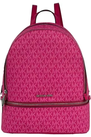 Michael Kors Torebki, Kobieta, Różowy, ONE SIZE, Stylowy plecak z PVC i wieloma przegródkami